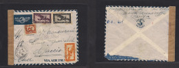 INDOCHINA. 1941 (27 June) French Indochina. Saigon - Ajaccio, Corse. Air Multifkd Envelope Via British Singapore With Ce - Altri - Asia