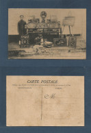 INDOCHINA. C. 1910. Early Private Postcard Local Card + Antigues. Tonkin / Chinese Workers. Interesting. - Autres - Asie