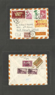 INDOCHINA. 1957 (29 Aug) Saigon - USA, ILL, North Riverside. Air Multifkd Front + Reverse Envelope Via Hong Kong. - Autres - Asie