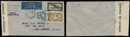 INDOCHINA. 1941 (26 Aug). Saigon - USA / LA. Air Fkd Env Via Hong Kong / British Censored. Fine + Scarce. Tied 42. - Autres - Asie