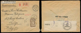 INDOCHINA. 1940 (18 Aug). Saigon - Belgium. Reg Fkd Env With Rare Vise Par La Douane + Signed + Nazi Censorship. V Scarc - Autres - Asie