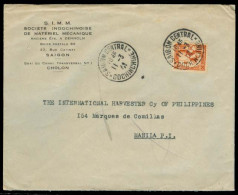 INDOCHINA. 1941 (11 March). Saigon - Philippines. Fkd Env. Scarce Dest Uncensored. - Autres - Asie