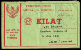 INDOCHINA. 1973 (23 April). Indonesian Military Detachement. Military Lettersheet FM Yakarta - Saigon .with Soldiers Tex - Autres - Asie