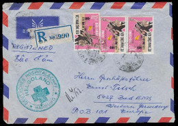 INDOCHINA. 1969. German Ship Red Cross Hospital. Registr Multifkd Air Env / Green Cachet. - Autres - Asie