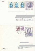 Poland Envelope (1048) Set4: Used Ck 87+88+96+100 Polish Kings (postal Circulation) - Entiers Postaux