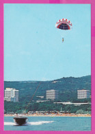 309849 / Bulgaria - Golden Sands (Varna) Black Sea Resort - Sport Water Parachuting Parachutisme Motorboat 1984 PC - Parachutespringen