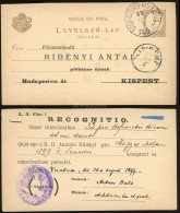 1899. Válaszos Díjjegyes Levlap Nagyszeben-Kiskapus, Szép Mozgóposta Bélyegzéssel - Cartas & Documentos