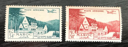 Lot De 2 Timbres Neufs* Maroc 1948 - Poste Aérienne