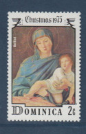 Dominique, Dominica, **, Yv 442, Mi 448, SG 484, Vierge à L'Enfant De Bellini, Noël 1975, - Dominica (1978-...)