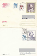 Poland Envelope (1054) Set4: Used Ck 85+86+87+88 Polish Kings (postal Circulation) - Entiers Postaux