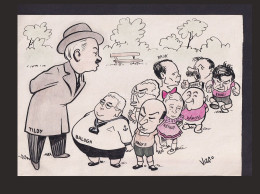 SZABAD SZÁJ KARIKATÚRA Gyűjtemény 1946-51 A Lapban Megjelent Grafika , Szignós Tusraj ,Régi Játék....22*16 Cm - Zonder Classificatie