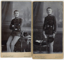 BUDAPEST 1890-1900. Haberfeld : Katona, 2db Szép Cabinet Fotó - Old (before 1900)