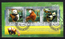 Animaux Pandas Guinée 2014 (266) Yvert N° 7199 à 7201 Oblitérés Used - Bären