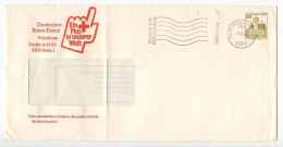 Germany, West 1983 30pf. Castle Postal Envelope; Gerlingen Cancel - Deutsches Rotes Kreuz / Red Cross - Enveloppes - Oblitérées