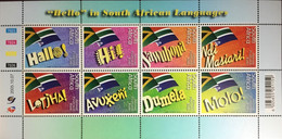 South Africa 2005 World Post Day Languages Sheetlet MNH - Nuevos