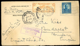 USA 1935. Szép Légi Levél Budapestre - Brieven En Documenten