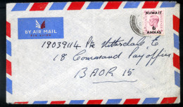 KUWAIT. 1949 (Sept.). Ovptd.issue. 6 Annas/6d. Envelope Addressed To BAOR 15 (British Period). On Reverse "Field Post Of - Koweït