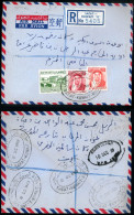 KUWAIT. 1959 (8 Dec). Safat To Aden (10 Dec). Registered Airmail Multi Franked Envelope.    XF. - Koweït