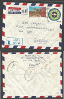 KUWAIT. 1971 (26 Sept) Safat B - Sweden. Registered Air Multifkd Envelope. 95 Fils Rate. Fine. - Kuwait