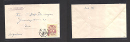 KOREA. 1959 (10 Oct) North. Single Fkd Celebration Issue Env. Via Siberia + Addressed To Bern, Switzerland., Fine. - Corea (...-1945)