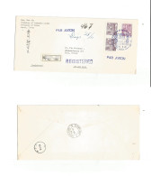 KOREA. 1958 (11 Nov) UNESCO, Issue Special Cachet. Seoul - Norway, Oslo (18 Nov) Via Hong Kong. Registered Air Multifkd  - Corea (...-1945)