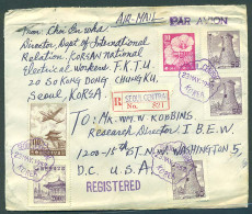 KOREA. 1957 (23 May). Seoul - USA / Washington (21 May). Reg Air Multifkd Env 2 Days Delivery Service. V Nice Cond. - Corea (...-1945)