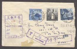 KOREA. 1960 (18 Oct). British Commonwealth / Trinidad & Tobago - Pusan. Fkd Env + Taxed + Korean Tax Marks. Reverse 30 N - Corée (...-1945)