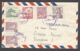 KOREA. 1960 (16 May). Kwanghwamun - Germany. Air Multifkd Env. Violet Cachet. VF. - Corea (...-1945)