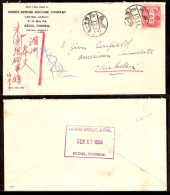 KOREA. 1933. Seoul / Keijo - Mukden. 3s. Japan Fkd Env. Scarce Dest At This Time. - Corée (...-1945)