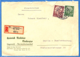 Allemagne Republique Federale 1954 - Lettre Einschreiben De Niederzier - G30876 - Covers & Documents