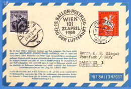 Allemagne Republique Federale 1958 - Carte Postale Ballon-postflug De Lorch - G30857 - Cartas & Documentos