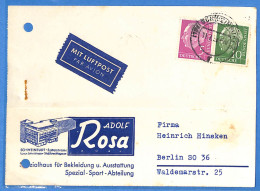 Allemagne Republique Federale 1956 - Carte Postale Par Avion De Schweinfurt - G30861 - Briefe U. Dokumente