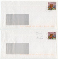 Germany 2001 2 Used 110pf. 1000th Anniversary Of Bad Frankenhausen Postal Envelopes; Berlin & Wächtersbach Pmks - Covers - Used