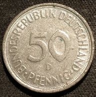 ALLEMAGNE - GERMANY - 50 PFENNIG 1973 D - Bundesrepublik Deutschland - KM 109.2 - (tranche Lisse) - 50 Pfennig