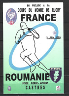 ROUMANIE. Carte Postale De 1999. Match France/Roumanie. - Rugby