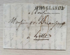 Lettre 1800 De Hambourg Envoyée D'Amsterdam Pour Lille - "D'Hollande" - Port "13" - ...-1852 Voorlopers