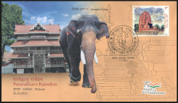 India 2021 Elephant,Paramekkavu Rajendran,God, Festival,Hindu,Animal,Special Cover (**) Inde Indien - Storia Postale