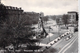 26411 " TORINO-PIAZZA STATUTO-MONUMENTO DEL FREJUS " ANIMATA-TRAMWAY-VERA FOTO-CART.SPED.1951 - Lugares Y Plazas