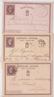 Italia Napoli Vita Terni Cartolina Postale Riposta Dieci Centesimi Lot De 4 Cartes Postales Entier Postal Italie 1875/79 - Entiers Postaux