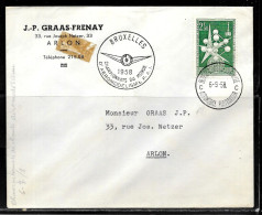 CC126 - BELGIQUE - LETTRE DE BRUXELLES DU 06/09/58 - Storia Postale