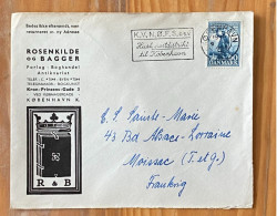 Enveloppe Commerciale Affranchie Danemark Pour Moissac Oblitération Copenhague Flamme KVNOFS 1958 - Cartas & Documentos