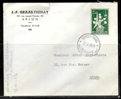 CC124 - BELGIQUE - LETTRE DE BIERSET AWANS DU 27/06/58 - Lettres & Documents