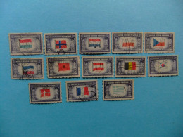 66 ESTADOS UNIDOS 1943 BANDERAS DE PAISES // DRAPEAUX DES PAYS OCCUPES PAR L'AXE YVERT 459 / 471 FU - Used Stamps
