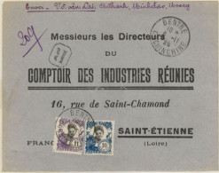 INDOCHINA. 1925. Bentre To France. Registered Frkd Env. VF. - Autres - Asie