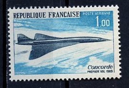 France - Frankreich Poste Aérienne 1969 Y&T N°PA43 - Michel N°F1665 *** - 1f Concorde - 1960-.... Ungebraucht