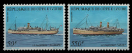 Elfenbeinküste 1991 - Mi-Nr. 1047-1048 ** - MNH - Schiffe / Ships - Costa D'Avorio (1960-...)