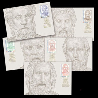Greece 2024 Ancient Greek Literature,Homer,Maximum Cards,Set Of 5 (**) - Brieven En Documenten