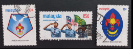 (TI)(MAL1974-2) Timbres De MALAISIE MALAYSIA 1974 Jamboree Scout Malais Used Oblitérés YT119-YT120-YT121 - Malaysia (1964-...)