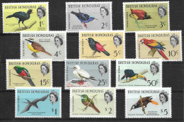HONDURAS BRITISH 1962-67  BIRDS MNH - Honduras