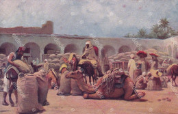 Orientalisme Caravansérail Depart Caravane Chameau Dromadaire Camel - Ante 1900